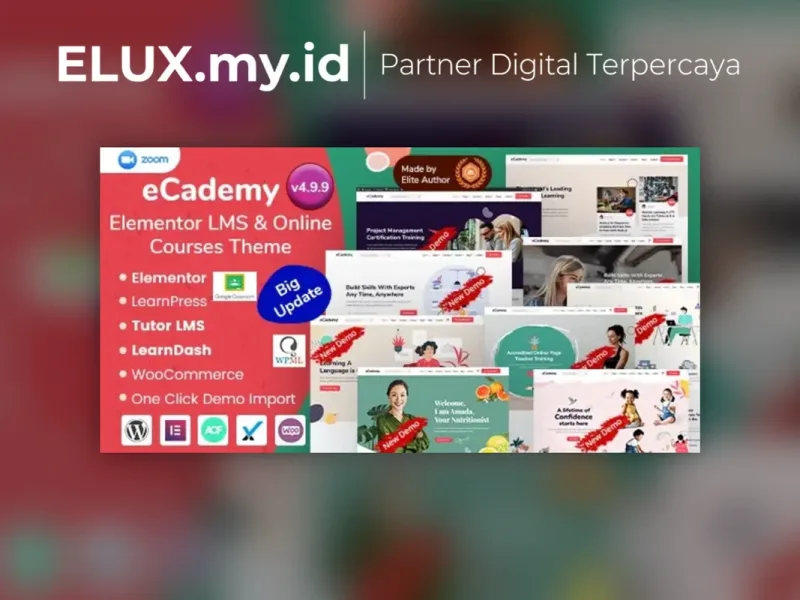 Jual Ecademy Education Lms Online Training Courses Wordpress Theme