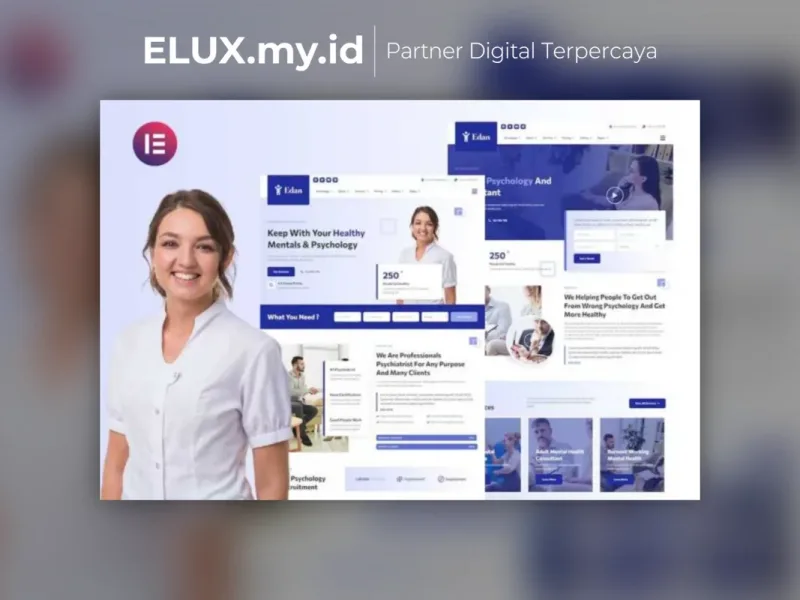 Lisensi Resmi Edan Human Psychology Consultant Elementor Template Kit Lifetime