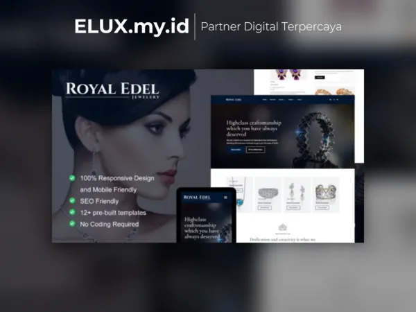Tampilan Edel Luxury Jewelry Elementor Template Kit Lifetime Unlimited Domain