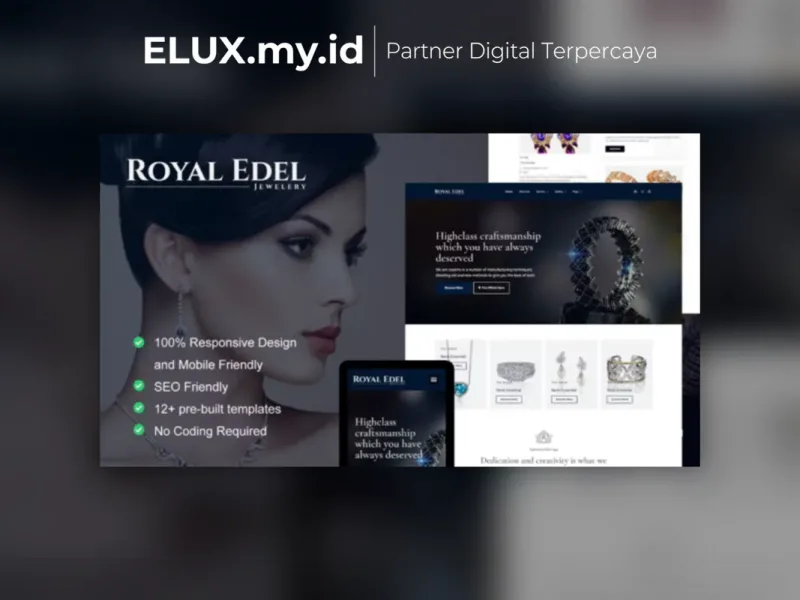 Edel Luxury Jewelry Elementor Template Kit Tampilan Edel Luxury Jewelry Elementor Template Kit Lifetime Unlimited Domain