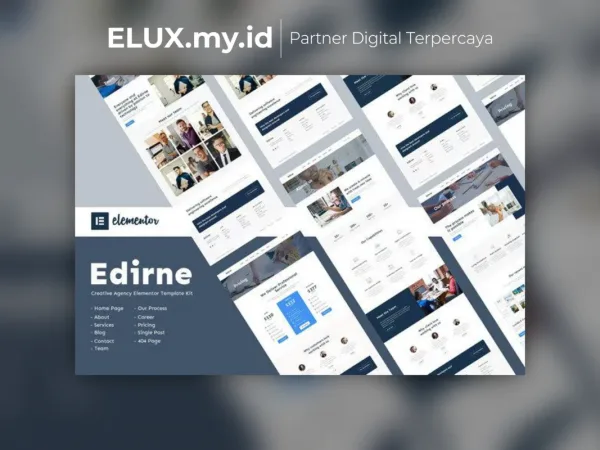 Tampilan Edirne Digital Services Elementor Template Kit Lifetime Unlimited