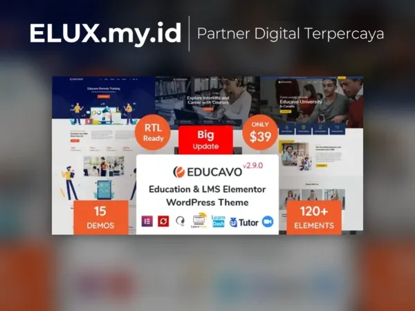 Detail Produk Educavo Online Courses Education Wordpress Theme
