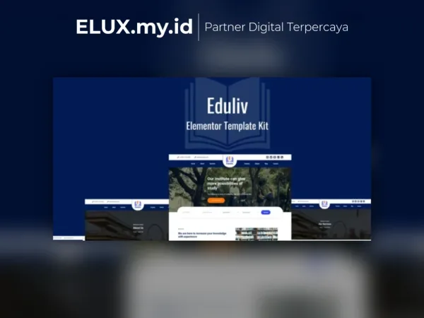 Jual Eduliv Education Elementor Template Kit Lifetime Unlimited Domain