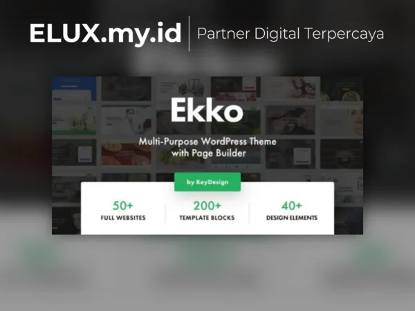 Jual Ekko Multi Purpose Wordpress Theme With Page Builder