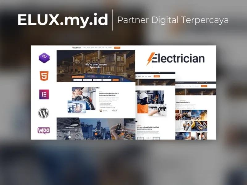 Electrician Electricity Services Wordpress Theme Foto Asli Electrician Electricity Services Wordpress Theme