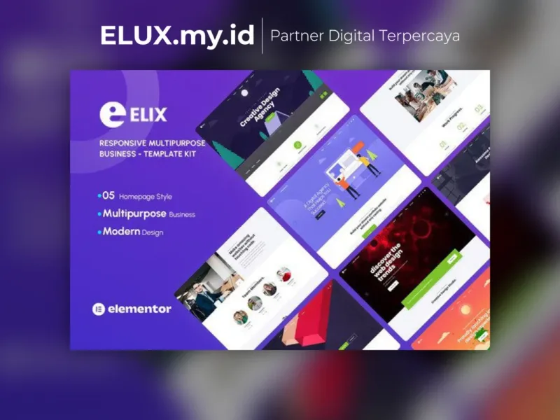 Elix Responsive Multipurpose Creative Business Tampilan Elix Responsive Multipurpose Creative Business Template Kit Lifetime