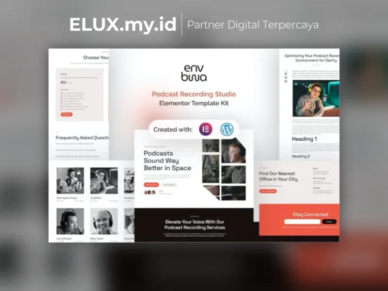 Envbwa Podcast Recording Studio Elementor Pro Foto Asli Envbwa Podcast Recording Studio Elementor Pro Template Kit Lifetime