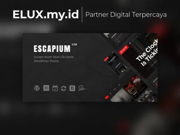 Tampilan Escapium Escape Room Game Wordpress Theme