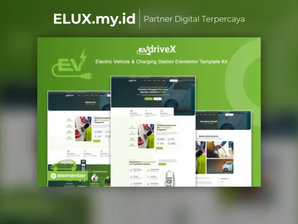 Jual Evdrivex Electric Vehicle Charging Station Elementor Template Kit Lifetime