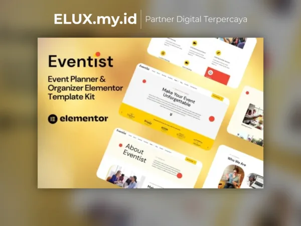 Detail Produk Eventist Event Planner Organizer Elementor Template Kit Lifetime
