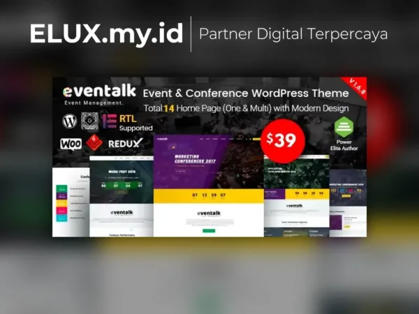 Tampilan Evntalk Event Conference Wordpress Theme
