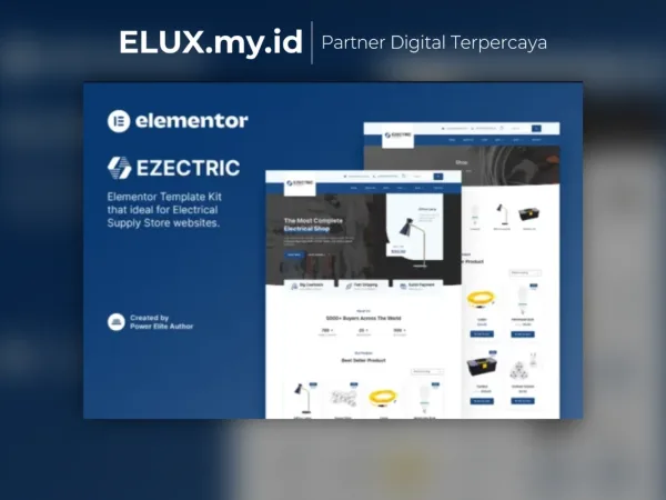 Lisensi Resmi Ezectric Electrical Supply Store Elementor Template Kit Lifetime