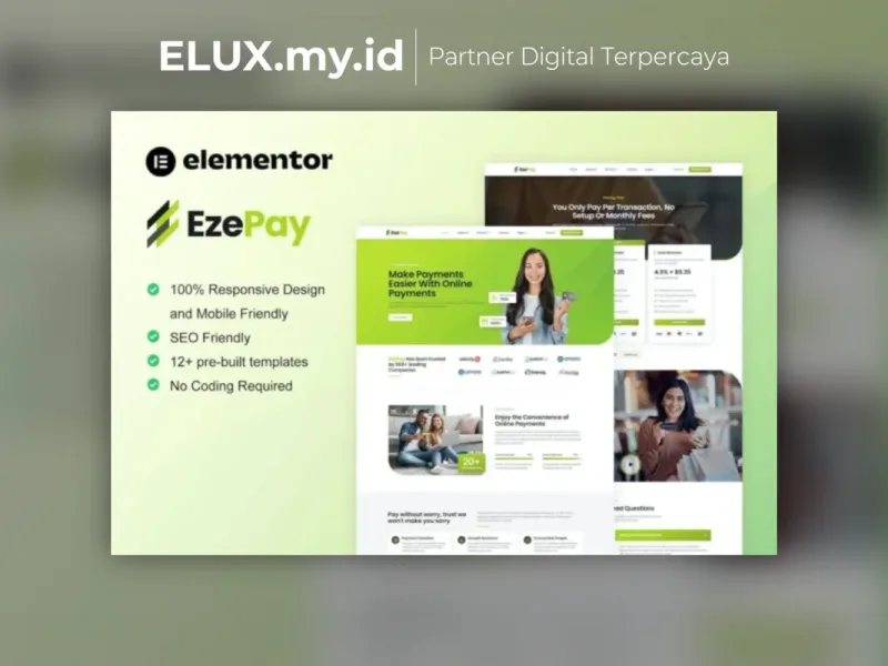 Detail Produk Ezepay Online Payment Gateway Elementor Pro Template Kit Lifetime