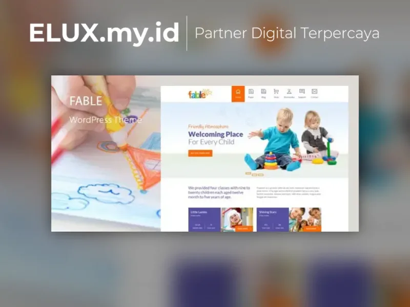 Fable Children Kindergarten Wordpress Theme Foto Asli Fable Children Kindergarten Wordpress Theme
