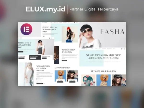 Foto Asli Fasha Woman Fashion Shop Ecommerce Elementor Template Kit Lifetime