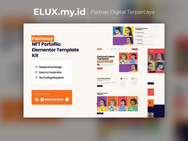 Marketplace Theme, Plugin & Template WordPress Premium Detail Produk Fashway Nft Portfolio Elementor Template Kit Lifetime Unlimited
