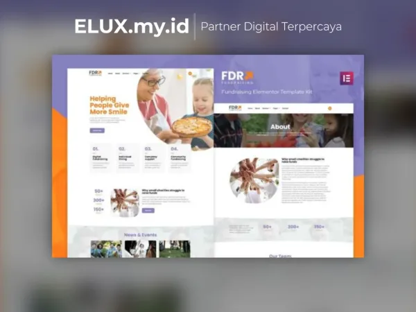 Lisensi Resmi Fdr Fundraising Elementor Template Kit Lifetime Unlimited Domain