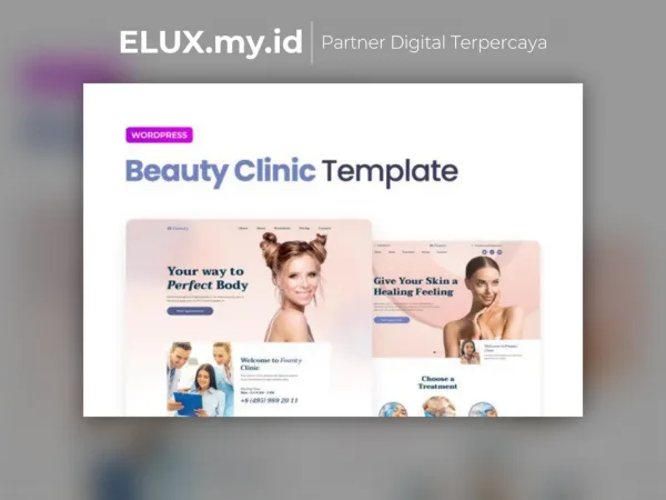 Marketplace Theme, Plugin & Template WordPress Premium Detail Produk Feanty Beauty Clinic Elementor Template Kit Lifetime Unlimited