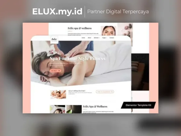 Foto Asli Felix Spa Elementor Template Kit Lifetime Unlimited Domain