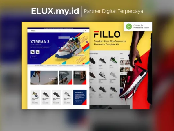 Lisensi Resmi Fillo Shoes Sneakers Store Woocommerce Elementor Template Kit