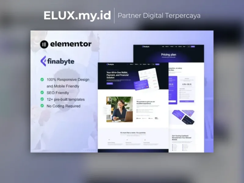 Finabyte Saas Fintech Startup Elementor Template Foto Asli Finabyte Saas Fintech Startup Elementor Template Kit Lifetime