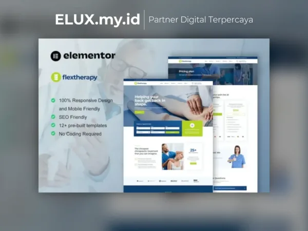 Jual Flextherapy Chiropractic Physiotherapy Elementor Template Kit Lifetime