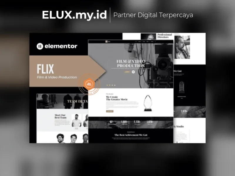 Flix Film Video Production Elementor Template Kit Tampilan Flix Film Video Production Elementor Template Kit Lifetime Unlimited
