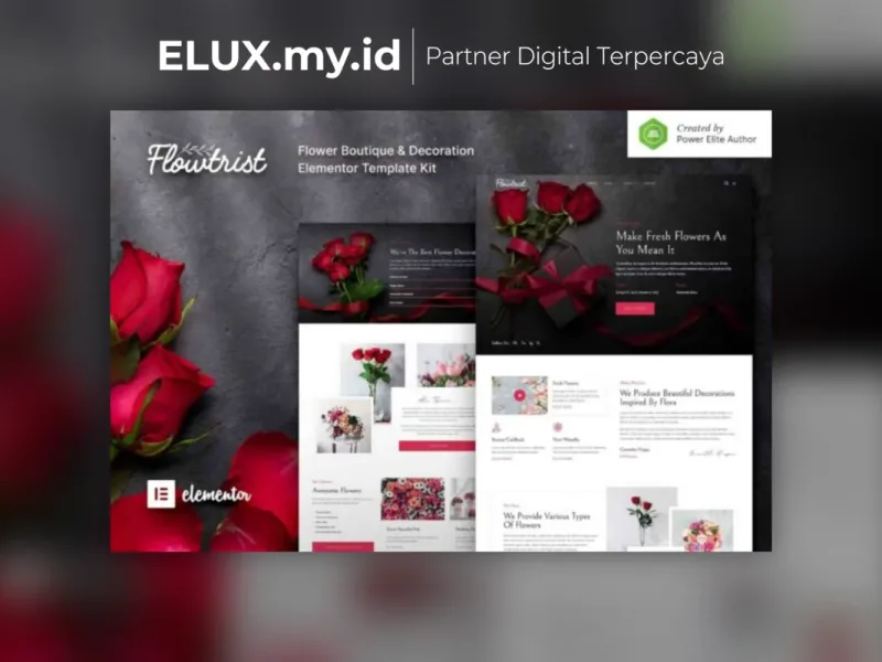 Flowtrist Flower Boutique Florist Elementor Foto Asli Flowtrist Flower Boutique Florist Elementor Template Kit Lifetime