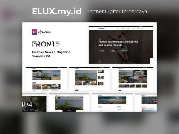 Lisensi Resmi Frontfive Creative News Magazine Template Kit Lifetime Unlimited