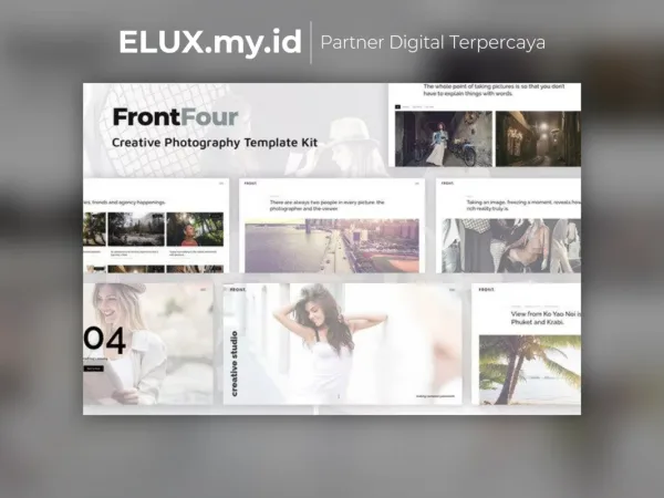 Foto Asli Frontfour Creative Photography Template Kit Lifetime Unlimited Domain