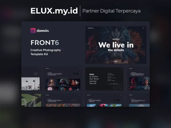 Marketplace Theme, Plugin & Template WordPress Premium Foto Asli Frontsix Creative Photography Template Kit Lifetime Unlimited Domain