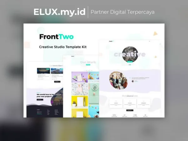 Detail Produk Fronttwo Creative Studio Template Kit Lifetime Unlimited Domain