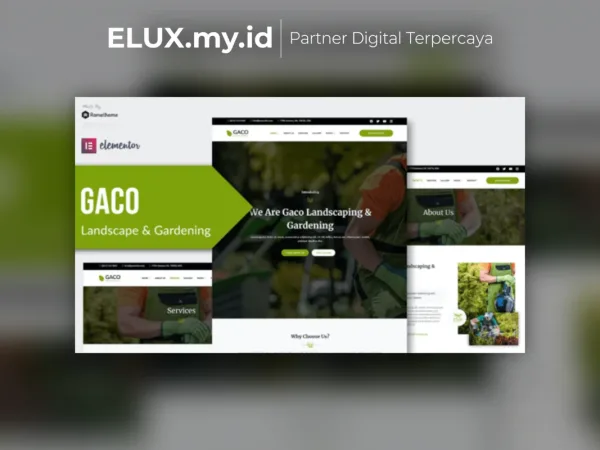 Foto Asli Gaco Landscape Gardening Elementor Template Kit Lifetime Unlimited
