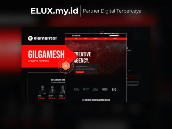 Tampilan Gilgamesh Creative Portfolio Elementor Template Kit Lifetime Unlimited