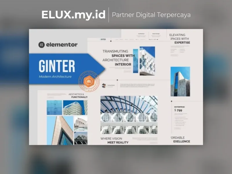Ginter Modern Architecture Elementor Template Kit Detail Produk Ginter Modern Architecture Elementor Template Kit Lifetime