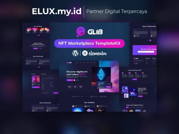Foto Asli Glib Nft Marketplace Elementor Pro Template Kit Lifetime Unlimited