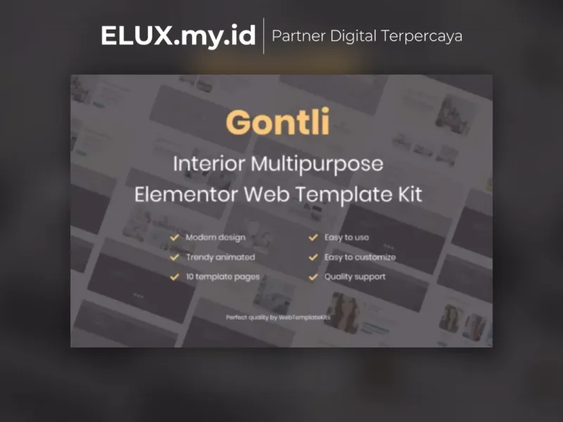 Foto Asli Gontli Interior Multipurpose Template Kit Lifetime Unlimited Domain