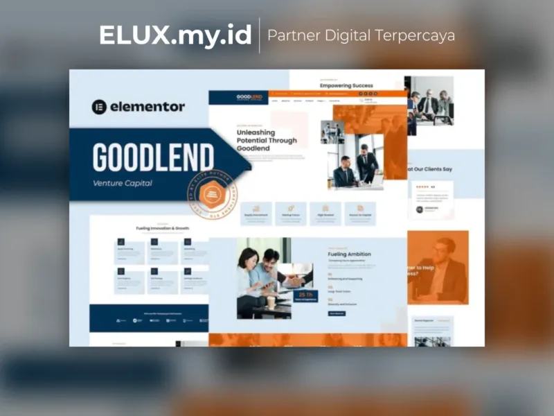 Jual Goodlend Venture Capital Investment Elementor Template Kit Lifetime