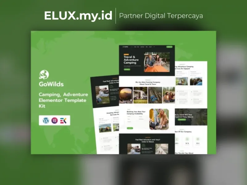 Foto Asli Gowilds Travel Tour Booking Elementor Template Kit Lifetime Unlimited