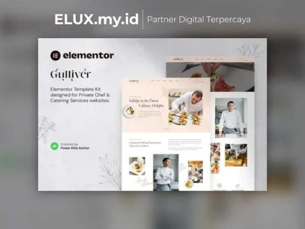 Jual Gulliver Private Chef Personal Dining Services Elementor Template Kit