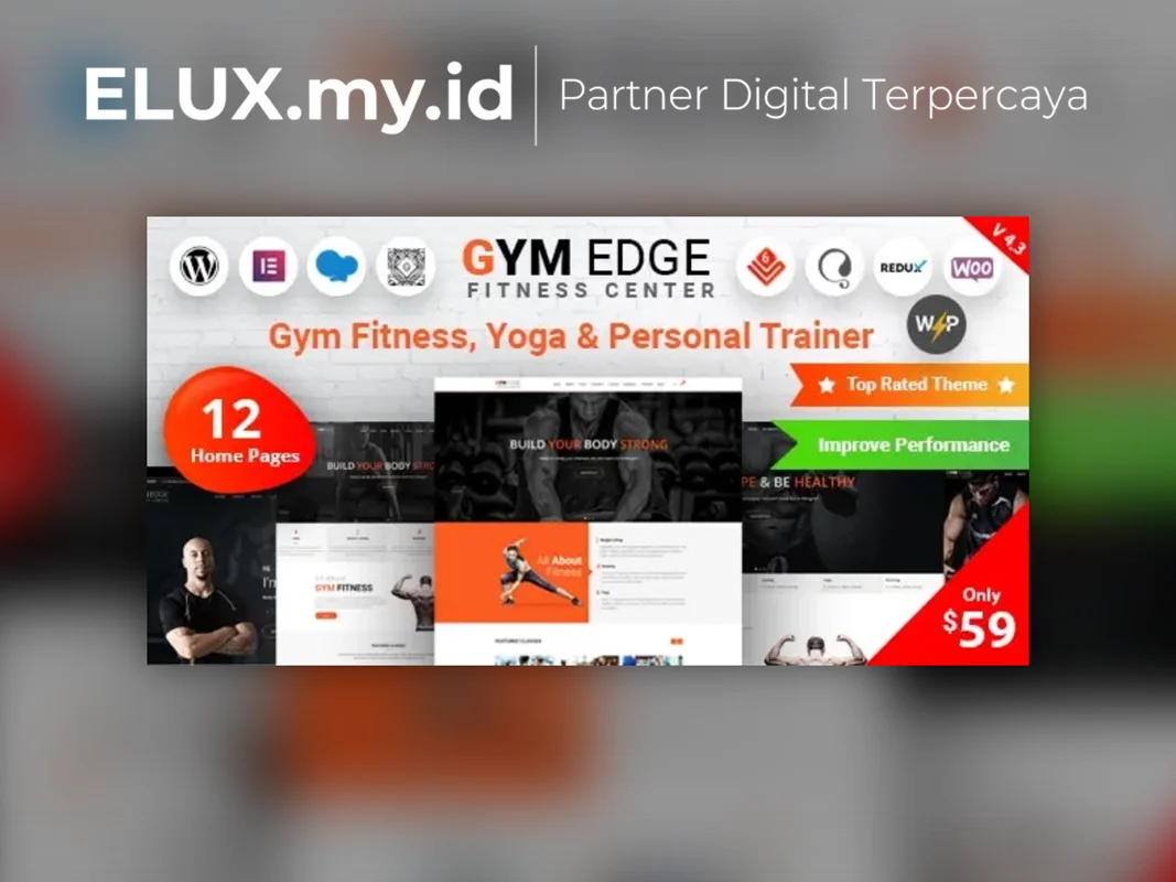 Foto Asli Gym Edge Fitness WordPress Theme