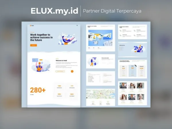 Tampilan Hade Business Elementor Template Kit Lifetime Unlimited Domain