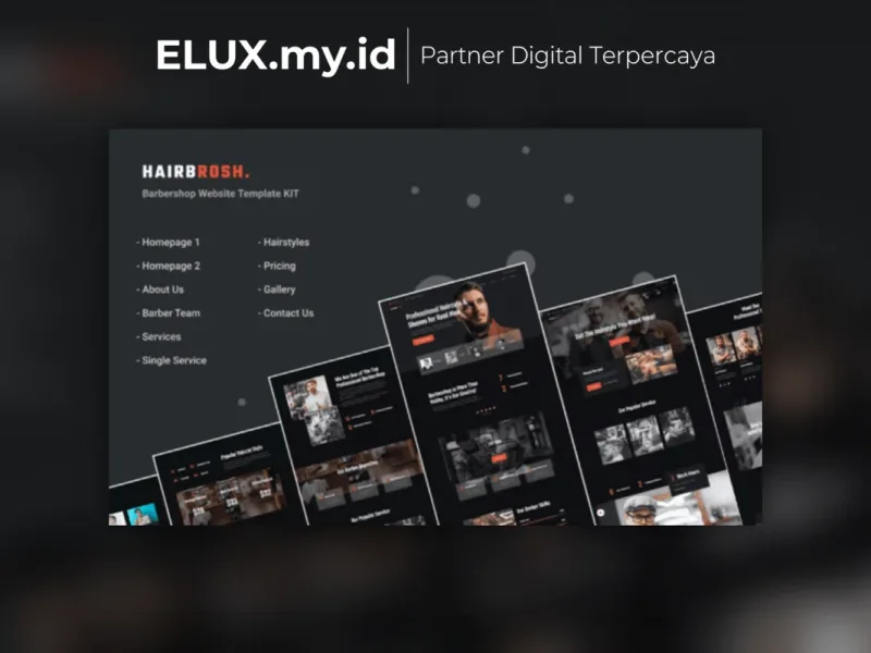 Hairbrosh Barbershop Hair Salon Elementor Jual Hairbrosh Barbershop Hair Salon Elementor Template Kit Lifetime Unlimited