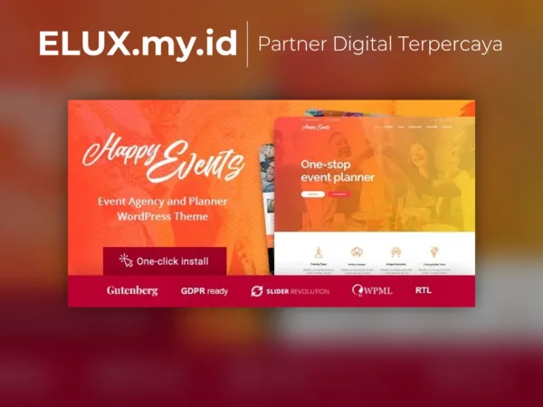 Tampilan Happy Events Holiday Planner Event Agency Wordpress Theme