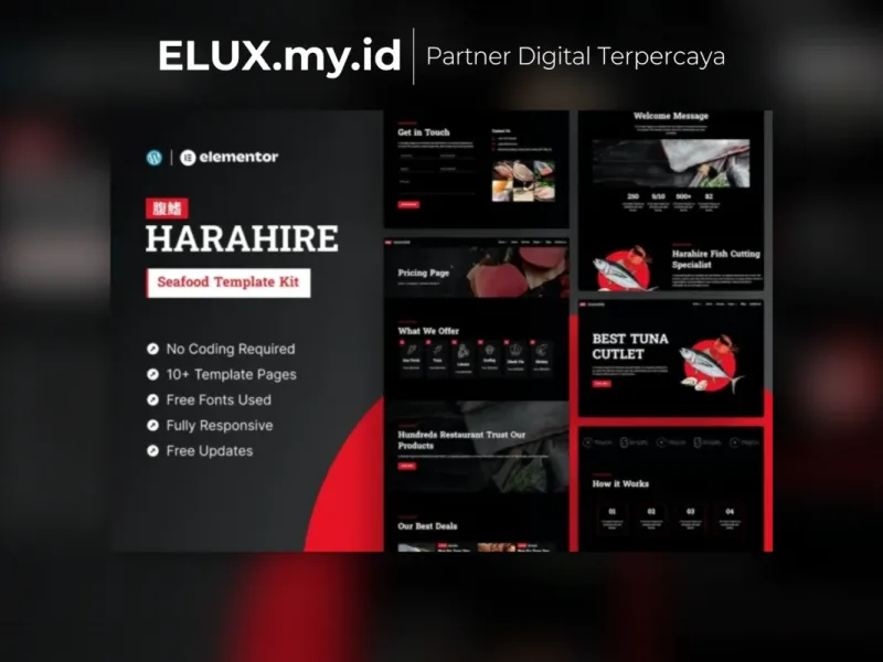 Harahire Seafood Elementor Pro Template Kit Jual Harahire Seafood Elementor Pro Template Kit Lifetime Unlimited Domain