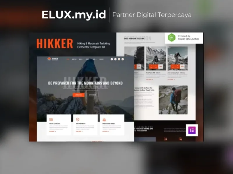Hikker Hiking Mountain Trekking Elementor Foto Asli Hikker Hiking Mountain Trekking Elementor Template Kit Lifetime