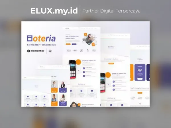 Lisensi Resmi Hoteria Hotel Service Elementor Template Kit Lifetime Unlimited