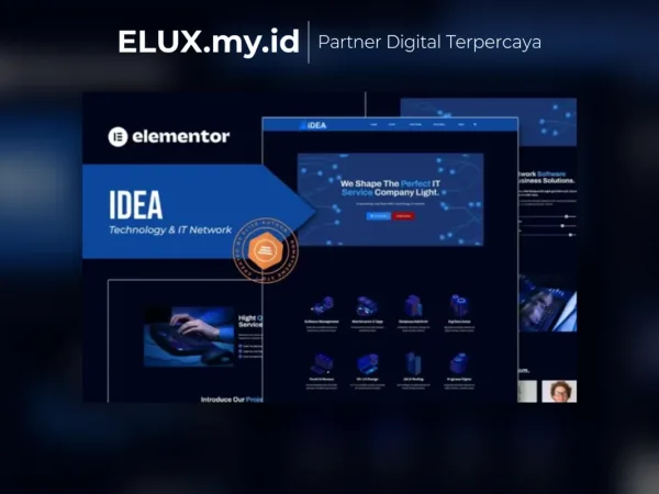 Detail Produk Idea Technology It Network Service Elementor Template Kit