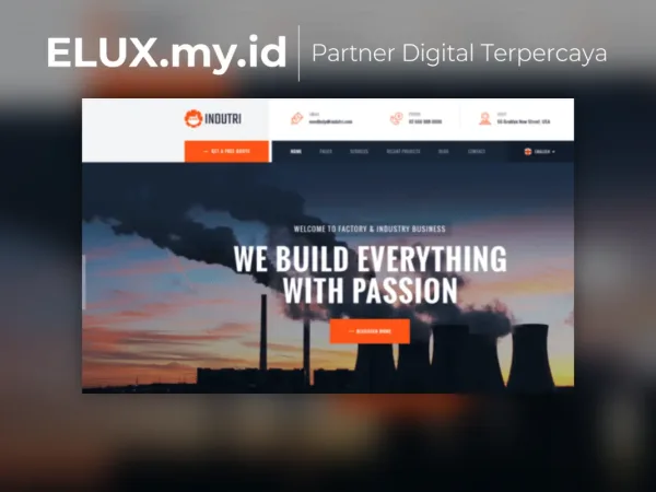 Tampilan Indutri Factory Industrial Wordpress Theme
