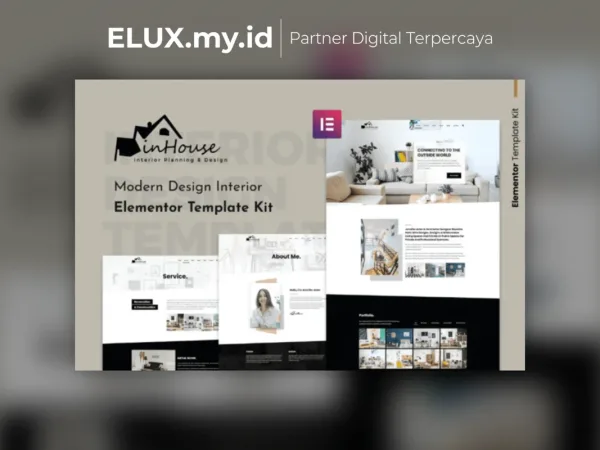 Tampilan Inhouse Modern Design Interior Elementor Template Kit Lifetime